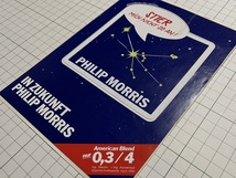 【大きめサイズ】外国 古いステッカー： PHILIP MORRIS フィリップ モリス 星座 ビンテージ カスタム +A1_画像2