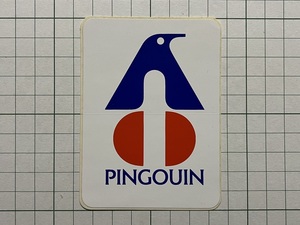 古い外国のステッカー：PINGOUIN パンガン 毛糸 手芸 ペンギン ニット ビンテージ カスタム +Fb