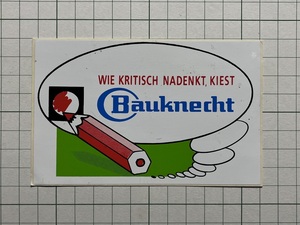 古い外国のステッカー：Bauknecht バウクネヒト ドイツ 家電 電化製品 ビンテージ カスタム +Cb