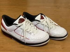 NIKE AIR JORDAN 2 RETRO LOW 832819-101 WHITE/VARSITY RED-BLACK 30cm US12 エアジョーダン