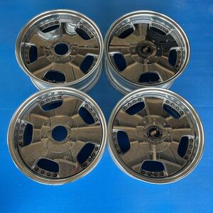 深リム　3ピース　SUPER STER LODIO DRIVE スーパースター ロデオドライブ 17×7J+27 PCD139.7-6穴　ハブ径約108mm 4本セット