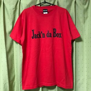 美品! メール便可! Jackin da Box (ジャッキンダボックス) Tシャツ レッド 赤 (L) | MENS メンズ ストリート 横浜 street skate スケーター