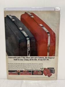 1967年11月3日号LIFE誌広告切り抜き【Samsonite Saturn サムソナイト/スーツケース】アメリカ買い付け品60sビンテージUSAインテリア