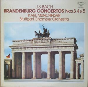 C097　バッハ　ブランデンブルク協奏曲第3，4，5番　ミュンヒンガー指揮シュトゥットガルト室内管弦楽団