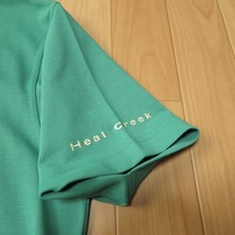 ヒールクリーク Heal Creek スポーツポロシャツ 48/M 新品 未使用 定価20,900円 グリーン ゴルフ 鹿の子 カノコ_画像3