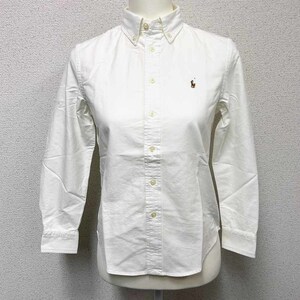  new goods POLO RALPH LAUREN Polo Ralph Lauren oxford shirt boys M size white 