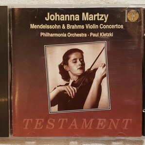 JOHANNA MARTZY ヨハンナ・マルツィ 、メンデルスゾーン &ブラームス ヴァイオリン協奏曲 MENDELSSOHN BRAHMS TESTAMENT SBT1037の画像1