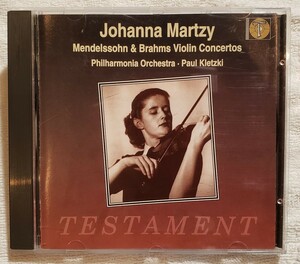 JOHANNA MARTZY ヨハンナ・マルツィ 、メンデルスゾーン &ブラームス ヴァイオリン協奏曲 MENDELSSOHN BRAHMS TESTAMENT SBT1037