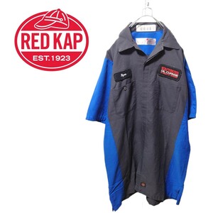 【RED KAP】企業ロゴ刺繍 ワッペン ワークシャツ A-756