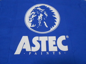 ◎新品　Spectla 長袖　ハイネックシャツ ブルー Lサイズ アステックペイント ASTEC PAINTS ロゴ入り 綿シャツ　企業　シャツ　ペンキ会社