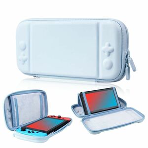 Nintendo Switch対応 ハードケース スイッチ 耐衝撃 薄型 ケース ゲーム機ケース ブルー 0001-1