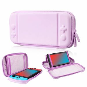 Nintendo Switch対応 ハードケース スイッチ 耐衝撃 薄型 ケース ゲーム機ケース パープル 0001-3