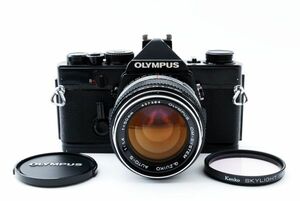[美品] オリンパス OLYMPUS OM-1 一眼レフ 35mm フィルムカメラ ブラック 黒 + G.ZUIKO AUTO-S 50mm f/1.4 1898836