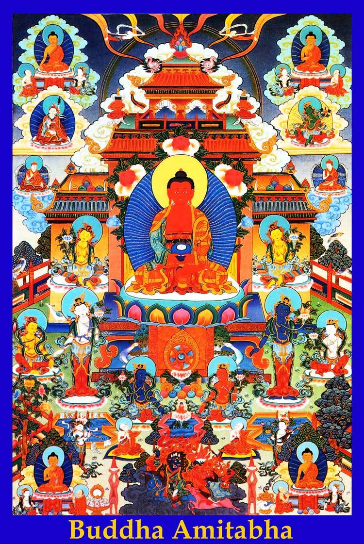 Tibetischer Buddhismus, buddhistische Malerei, A3, Größe: 297 x 420 mm, Paradieswelt-Mandala, Kunstwerk, Malerei, Andere