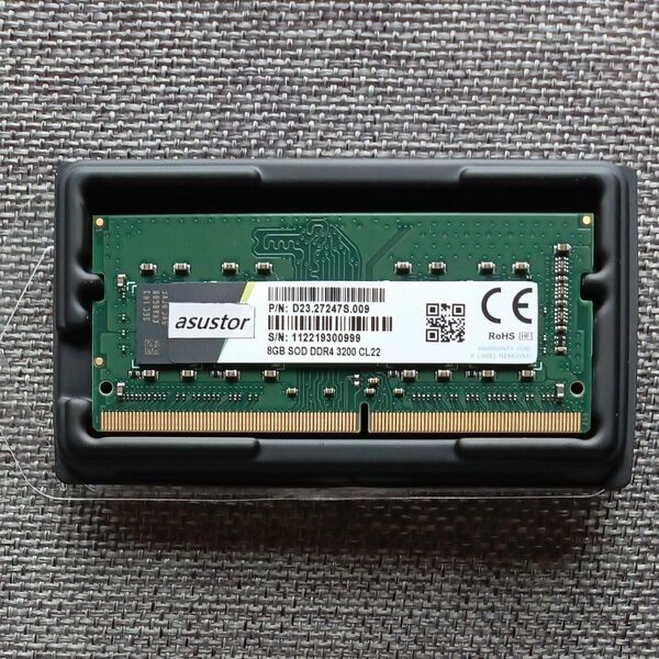 ASUSTOR NAS拡張メモリ AS-8GD4｜8GB DDR4 260Pin SODIMM RAM　メーカー純正品