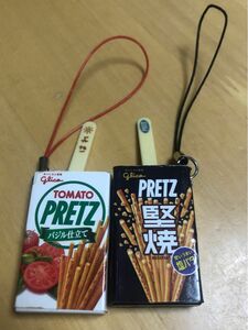 グリコ　プリッツ おみくじストラップ Pocky PRETZ トマトプリッツ　バジル仕立て　堅焼　塩バター