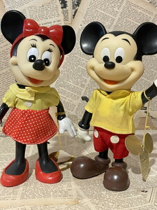 ☆1970年代/ミッキー&ミニー/ドールセット/即決ビンテージUSA/Mickey & Minnie/Figure set(70s/DAKIN) DA-151