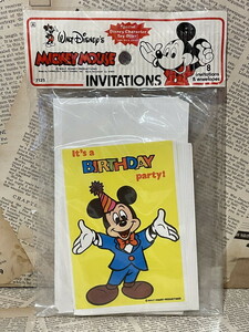 ☆1970年代/ミッキーマウス/インビテーション/セット/即決ビンテージUSA/Mickey Mouse/Party Invitations(70s/MIP) DI-142