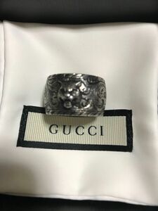 GUCCIタイガー、キャットＳＶ925シルバー心斎橋GUCCI購入付属品全て有りサイズ21超希少幅１４ミリ