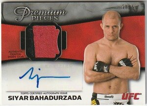 2013 TOPPS UFC KNOCKOUT Siyar Bahadurzada WORN GEAR Auto シアー・バハドゥルザダ着用ギア入り 直筆サインカード #/50