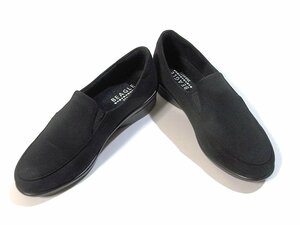 [BEAGLE] black * front goa attaching * Wedge sole * Loafer shoes *23.4E size!