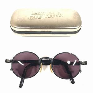 [ Jean paul (pole) Gaultier ] genuine article JEAN PAUL GAULTIER sunglasses spring screw 56-4178 black × purple gray men's lady's made in Japan postage 520 jpy 