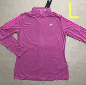 新品・未使用　adidas ゴルフ 長袖ポロシャツ ◆ L ◆ 23255 アディダス