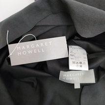 MARGARET HOWELL COTTON LINEN OXFORD 定価63800円 579-3120007 ジャケット 23SS チャコールグレー マーガレットハウエル 3-0421M 215350_画像3