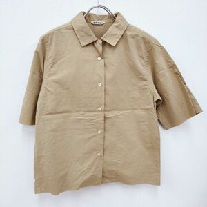 AURALEE SELVEDGE WEATHER CLOTH OPEN COLLARED HALF SLEEVED SHIRTS A6SS06WC サイズ1 オープンカラーシャツ オーラリー 3-0506S 209194