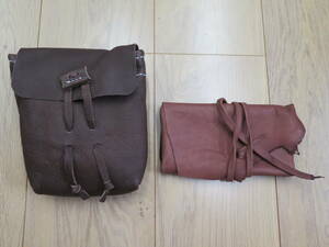  unused storage goods original leather belt bag 1 point . inserting 1 point total 2 point together 