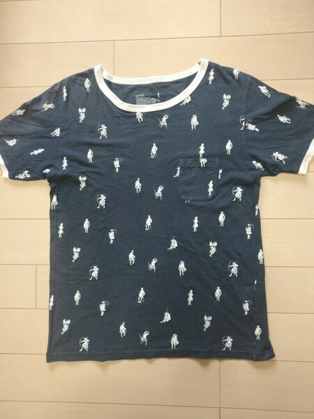 White Mountaineering（ホワイトマウンテニアリング） 2013SSポケット付総柄Tシャツ 表示サイズ:1 日本製