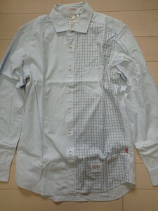 BEDWIN&THE HEARTBREAKERS（ベドウィンアンドザハートブレーカーズ） チェク柄切替ボタンダウンシャツ ブルー系 表示サイズ3 MADE IN JAPAN