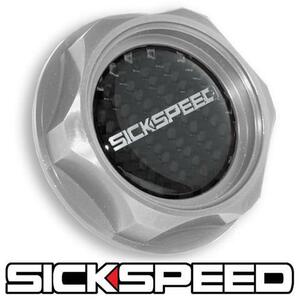 SICKSPEED スバルエンジン用 オイルフィラーキャップ シルバー カーボンロゴ USDM JDM オイルキャップ シックスピード ポリッシュ 銀