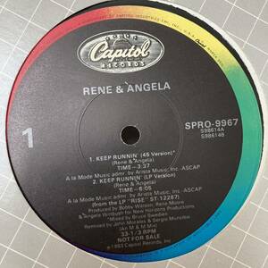 Rene & Angela - Keep Runnin' 12 INCH