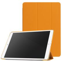 iPad ケース　iPad mini4・iPad mini5（ 7.9インチ） 三つ折スマートカバー PUレザー アイパッド カバー スタンド機能 　オレンジ_画像1