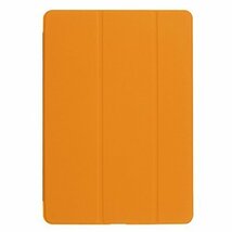 iPad ケース　iPad mini4・iPad mini5（ 7.9インチ） 三つ折スマートカバー PUレザー アイパッド カバー スタンド機能 　オレンジ_画像2