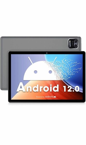 Androidタブレット 12 10インチ、RAM 3GB/ROM 64GB、4コアCPU 2MP＋8MPカメラ グレー