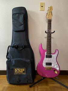  beautiful goods *EDWARDS/ Edwards 7 string electric guitar E-SN7-210TOtu ink ru pink large ... produce model 