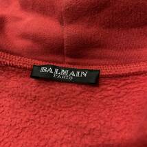 N ☆ 高級ラグジュアリー服 '国内正規品'『BALMAIN PARIS』ダブルライダース型 スウェット パーカ SIZE:XS メンズ アウター 上着 バルマン_画像6