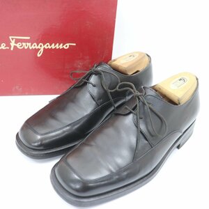 e15296 即決 本物 Salvatore Ferragamo サルバトーレ フェラガモ 革靴 ビジネスシューズ カーキ ダークブラウン ブラック 靴 サイズ 6 EE