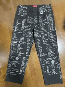 【おまけ付き】【36インチ】即完　Supreme 名作Gonz Poems Chino Pant ゴンズ　ポエムチノ　希少サイズ　シュプリーム　【L~XL相当】