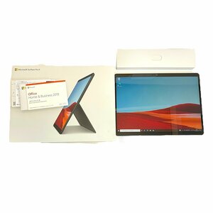 【中古品】初期化済 Microsoft Surface Pro X LTE対応 SIMフリー QFM-00011 ブラック 13インチ タブレット 256GB 16GB RAM 箱あり L40811RL