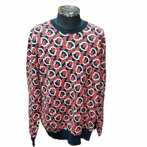 Q30830ND ほぼ未使用 MONCLER モンクレール 21SS GIROCOLLOTRICOT XLサイズ G10919C76200 V9157 779 Patterned Sweater クルーネックニット