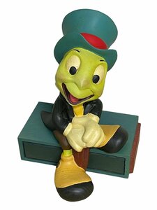 【中古品】 ジミニー クリケット JIMINY CRICKET 1995 ヴィンテージ 木製 フィギュア 置物 ディズニーワールド フロリダ A41095RZZ