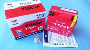 YUASA 台湾ユアサ TTZ6V バッテリー 充電済 互換 YTZ6V YTX5L-BS FTZ6V GTZ6V Dio Z4 ズーマー PCX125 CBR125R XVS250 セロー250 VTR250