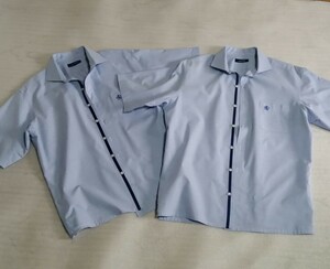 半袖シャツ2枚セット 夏用 ワイシャツ LL〜EL（2LL）TOMBOトンボ 学生服 高校生 中学生 校章入 青森山田高校 スクールシャツ