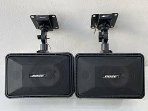 ★【ハイインピーダンス スピーカーシステム 2個セット】BOSE (ボーズ) 101TR ペア 純正 天吊り金具(ブラケット)付属★動作品