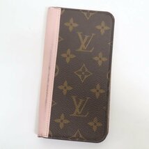 【LOUIS VUITTON/ルイヴィトン】※イニシャル入り/iPhoneX/XS/フォリオケース/モノグラム/ブラウン・ピンク系/M68686/BA5109/スマホ/2t0719_画像2