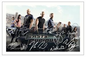 abroad limited goods postage included wild * Speed / fire - boost . made cast autograph poster 5