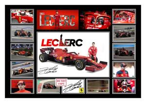 海外 高品質　送料込み　シャルル・ルクレール F1　複製サイン　フレームポスター　21
